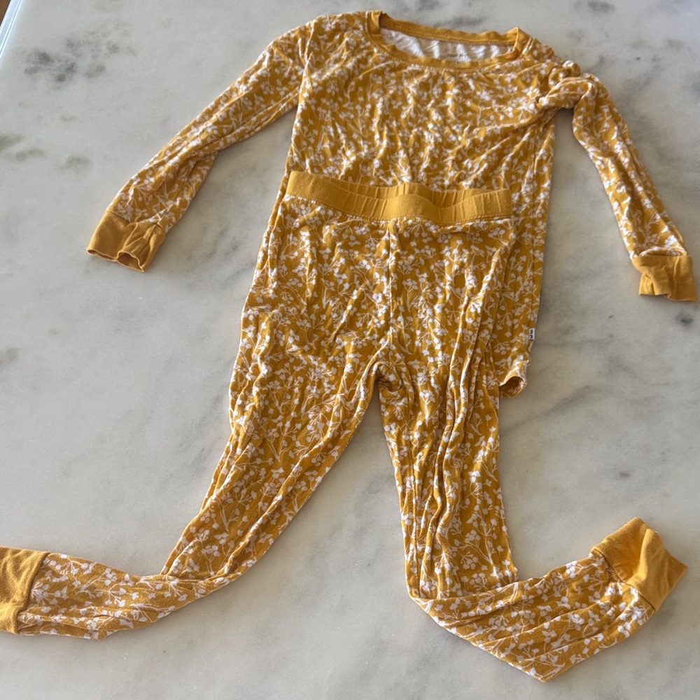 Little Sleepies Mustard Floral Pajamas